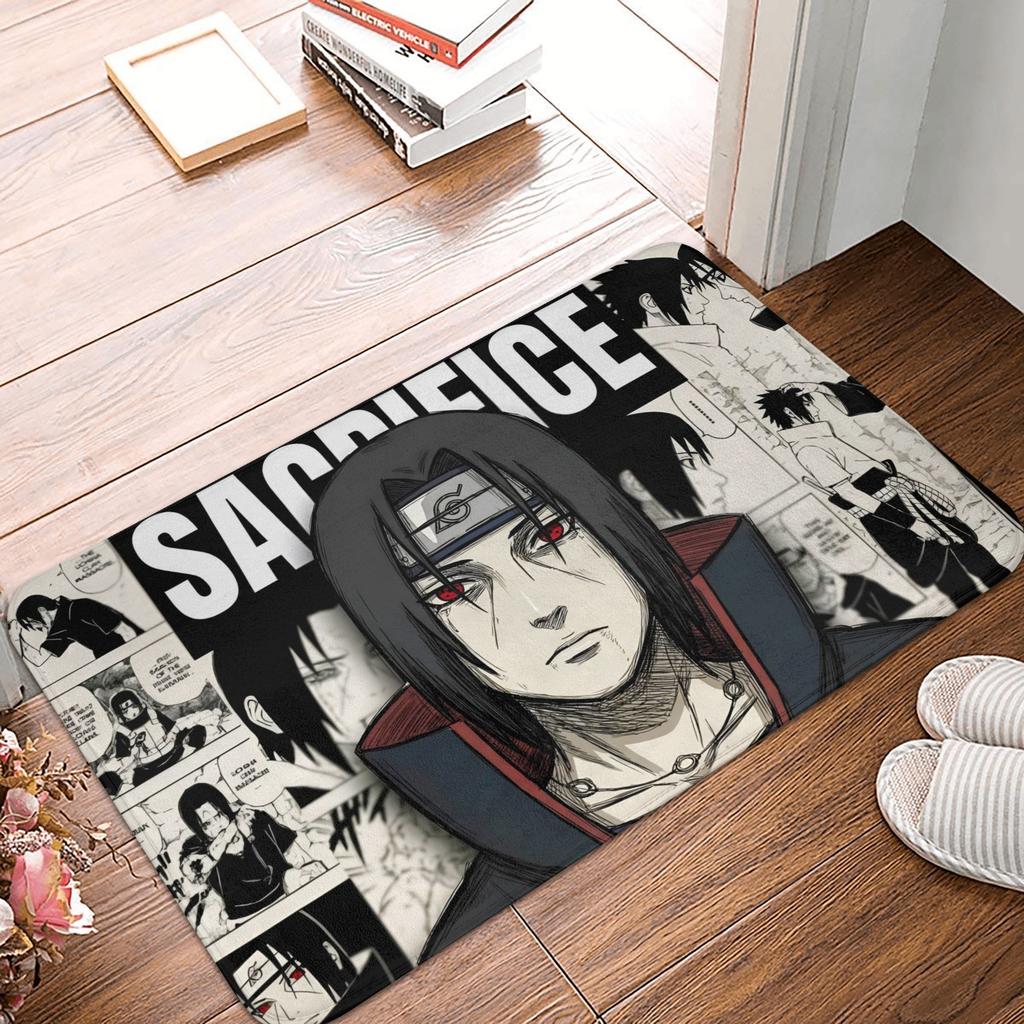 Itachi Uchiha Narutos Anime Doormat Non-Slip Entrance Bathroom Kitchen Floor Door Mats Garden Rug Carpet Footpad