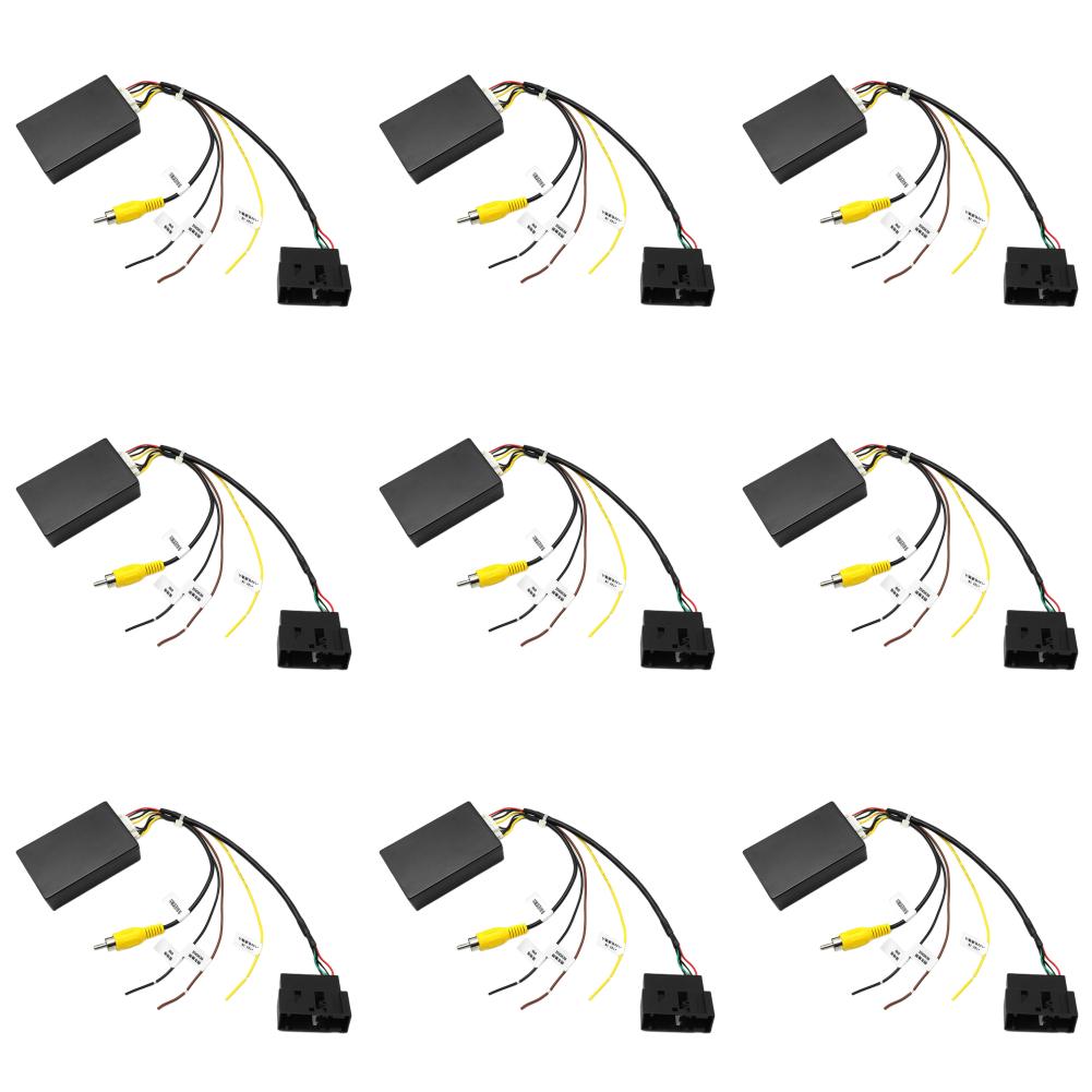 10-1PCS 12V Car Rear View Camera RGB To RCA AV CVBS Signal Converter Decoder Box Adapter for Volkswagen RCD510 RNS510 RNS315 OEM