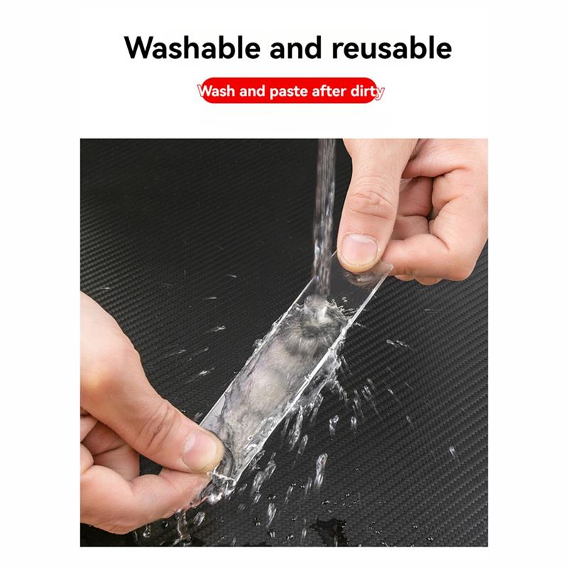 LJL 5PCS 5M Nano Tape Super Strong Double-Sided Adhesive Tape Transparent Reusable Waterproof Tapes Heat Resistance