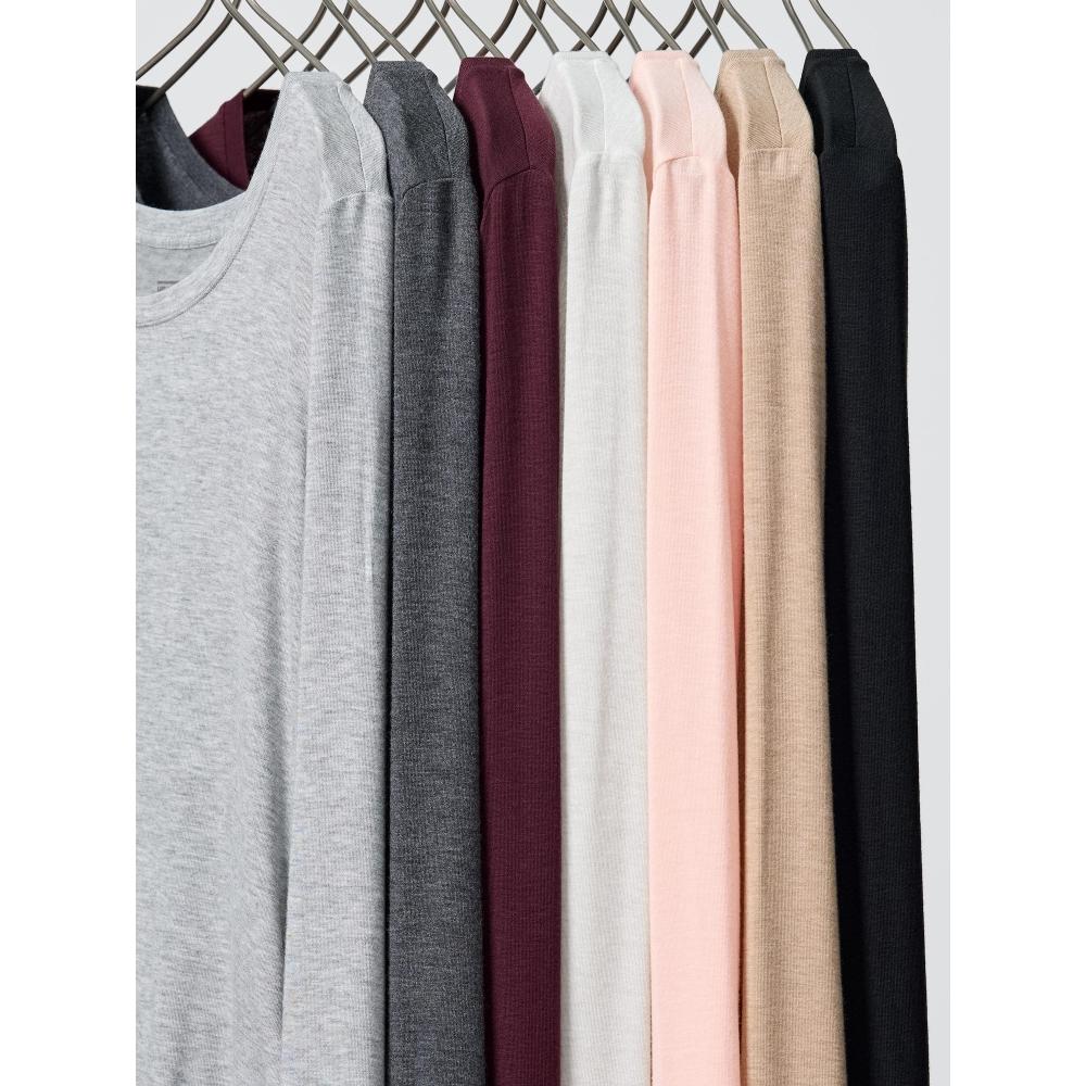 Uniqlo HeaTTech Кашемировая смесь Футболка с круглым вырезом