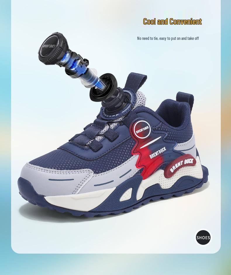 Водонепроницаемые кожаные кроссовки для бега для мальчиков, Осень 2025 - Удобная и модная спортивная обувь для детей среднего и старшего возраста