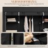 Fabric Wardrobe made of Non-Woven Fabric, Folding Wardrobe, 1 Clothes Rail, 9 Shelves, 150 cm x 43 cm x 162.5 cm, Black