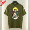 Jesus Christ with Rosary and Halo Women Mens Tee Religious Art Christian TShirt Summer Casual Wear Faith Apparel Unisex Tops
