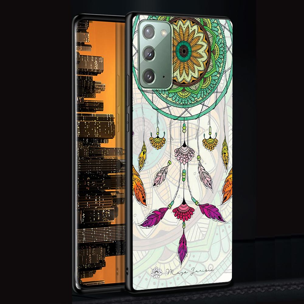 Чехол «Ловец снов» для Samsung Galaxy Note 20 Ultra 10 Lite 9 8 A53 A52 S21 FE S22 Plus, черный силиконовый чехол для телефона