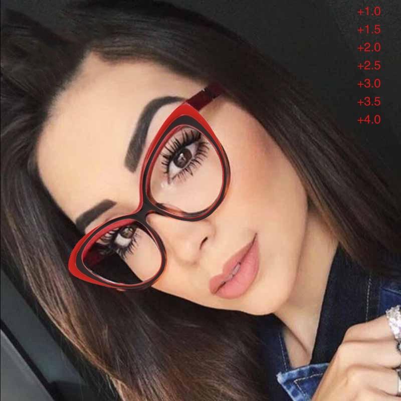 Fashion Cat Eye Glasses Women Reading Glasses Men Hyperopia Computer Presbyopia Reading Glasses+1.0+1.5+2.0+2.5+3.0+3.5+4.0
