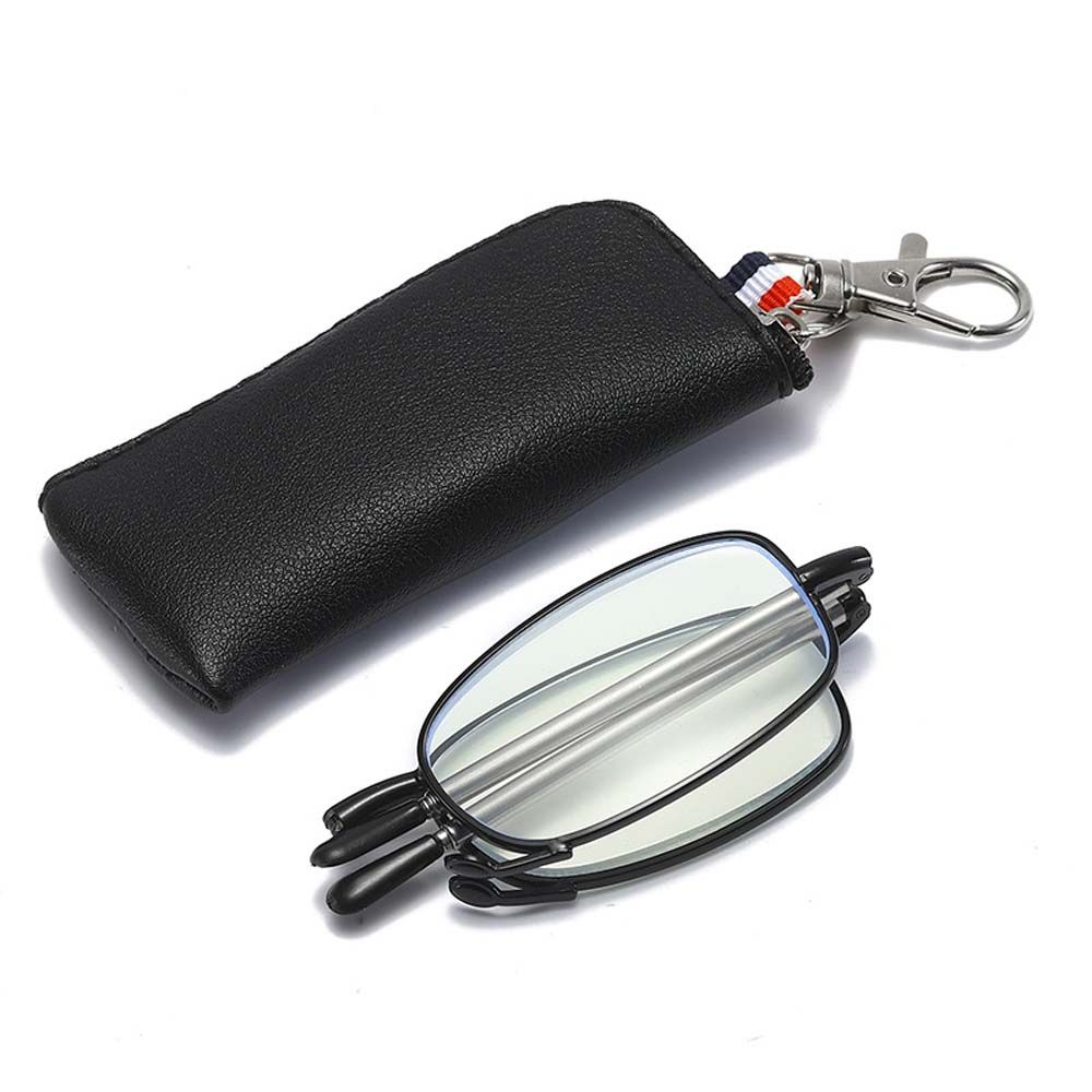Light Anti-Radiation Folding Reading Glasses Women's Reading Glasses With Storage Bag Key Chain
