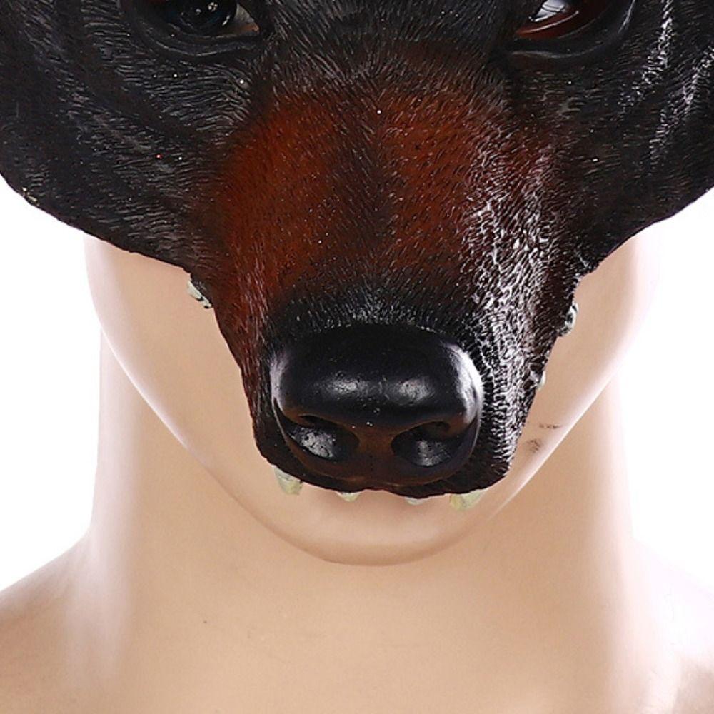 Новинка Маска на Хэллоуин Реалистичная маска головы животного Аксессуары для костюма Маска медведя Фестиваль