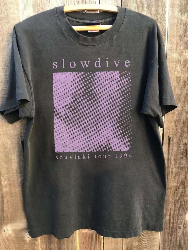 Slowdive Tour 90s Vintage Shirt, Slowdive Band Unisex Tshirt Size S-5XL Unisex T-Shirt