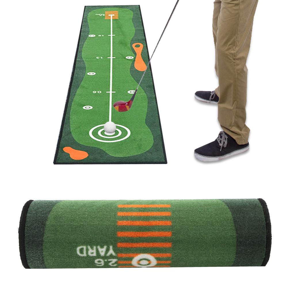 Nylon Golf Practice Putting Mat Indoor Portable Golf Hitting Mat Machine Washable Training Pad