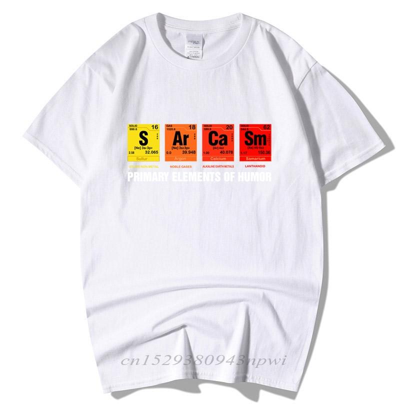 Periodic Table Of Humor Sarcasm TShirt Funny Birthday Gift For Men Short Sleeve Cotton Primary Elements Chemistry T Shirts