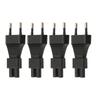 4PCS  Male To IEC320 C5 Power Adapter 2.5A  Plug and Play Power Socket Adapter