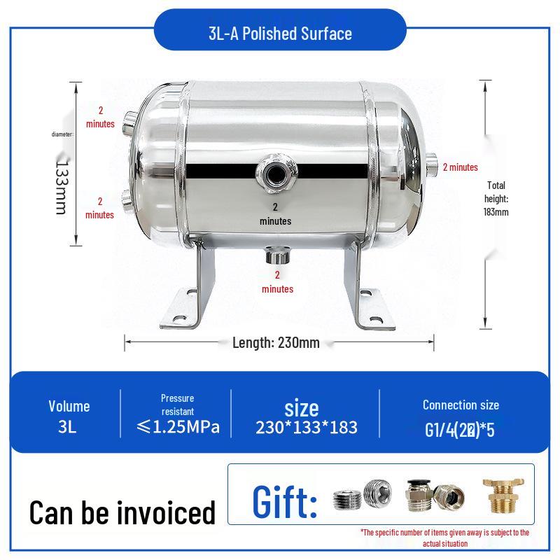 Compact Horizontal Air Pressure-Stabilizing Vacuum Tank for Automated Equipment