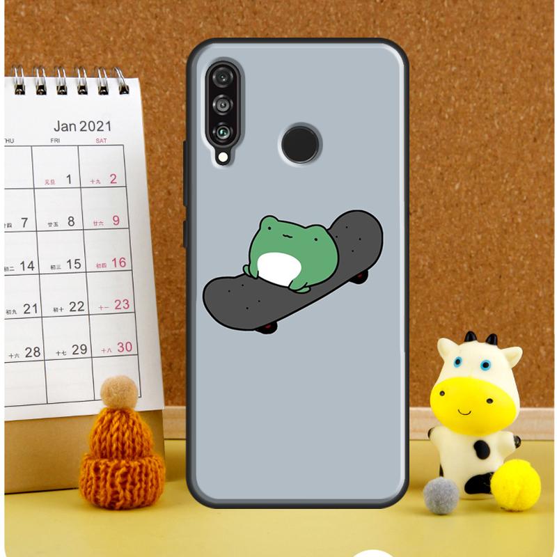 Чехол для телефона Frog Skateboard Cute Kawaii Для Huawei Nova Y72 Y70 Y91 Y90 Y60 Y61 Y73 3i 7i 8i 11i 12i 9 10 SE P20 P30 P40 Lite