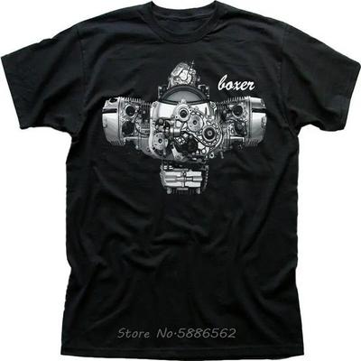 Футболка Boxer Engine R1200 Adventure R1200RT R1200R, хлопковая, с круглым вырезом, летняя, свободного покроя, унисекс, мужская одежда