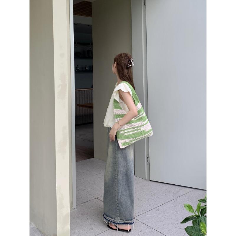 Knit Bag Woven Bag Simple Bag Women's Superior Hand Bill Shoulder Bag