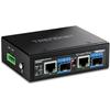 Промышленный медиаконвертер - TRENDnet - TI-BF22SFP - SFP в PoE++ - 2 гигабитных порта - Черный