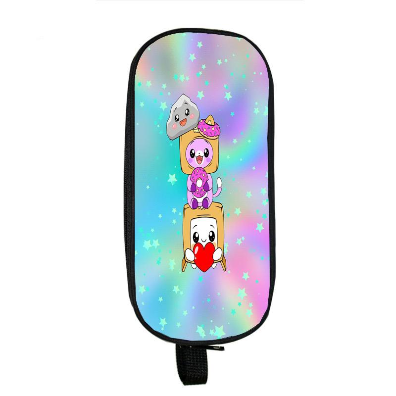 Lankybox Boxy And Foxy робот-пенал большая коробка для хранения портативная сумка для ручек для девочек двухслойная школьная сумка Kawaii чехол для канцелярских принадлежностей