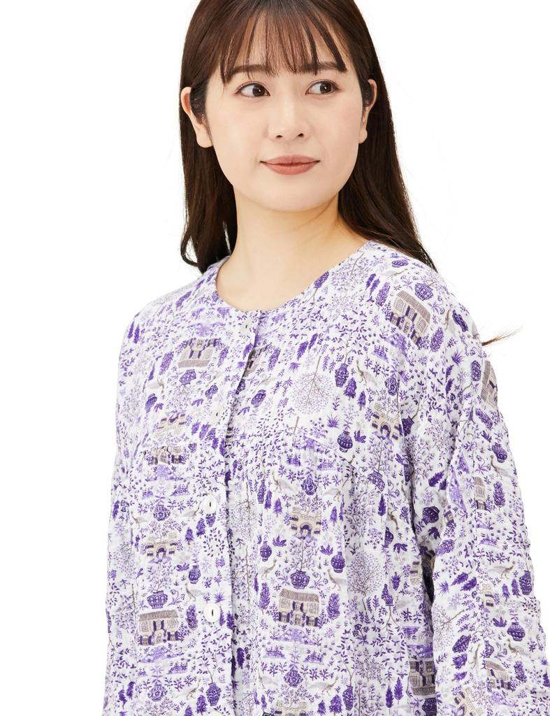 Пижамный комплект из двух сеток с присборкой Spring Garden Navy [Narue], комплект, женский,