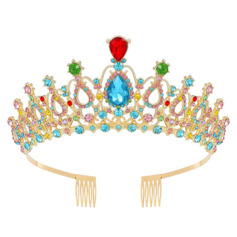 Модная хрустальная корона со стразами, изысканная элегантная металлическая корона, свадебная невеста, день рождения, вечеринка, выпускной, аксессуары для волос