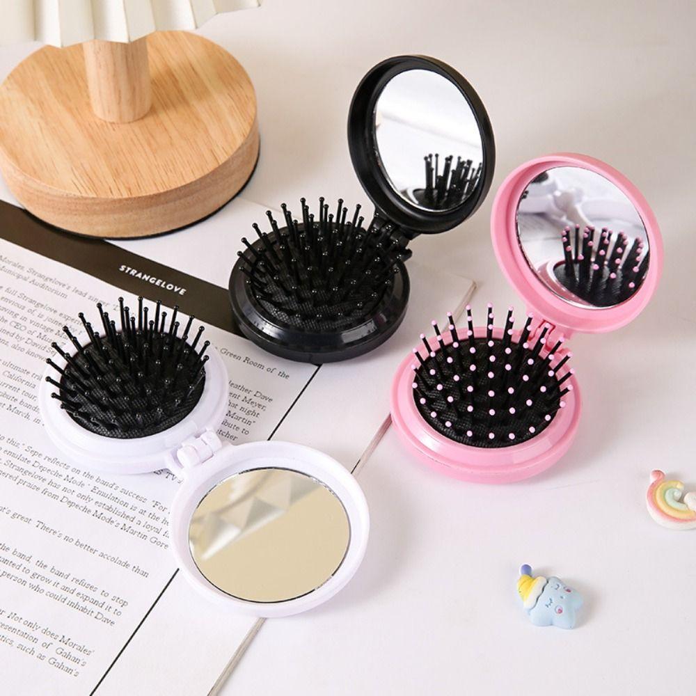 Mirror Hair Styling Tool Air Cushion Comb Folding Airbag Comb Massage Comb Hair Comb with Mirror