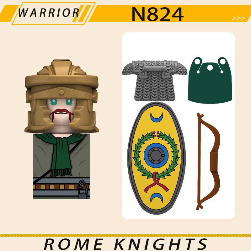 MOC Средневековый Военный Рим Рыцари Серия Строительные Блоки Замок Солдаты Фигурки Аксессуары Щит Кирпичики Рождественские Игрушки Подарки