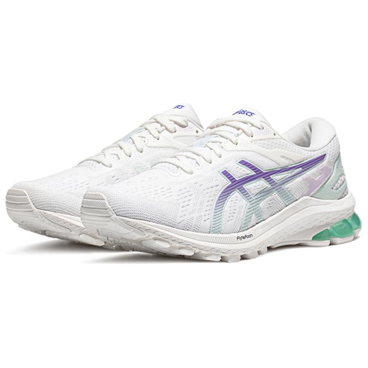 Asics GT-1000 10 Stability Comfortable Fabric Low-Top Training Short Distance Running Shoes Women Sneaker White Purple 1012B642-101