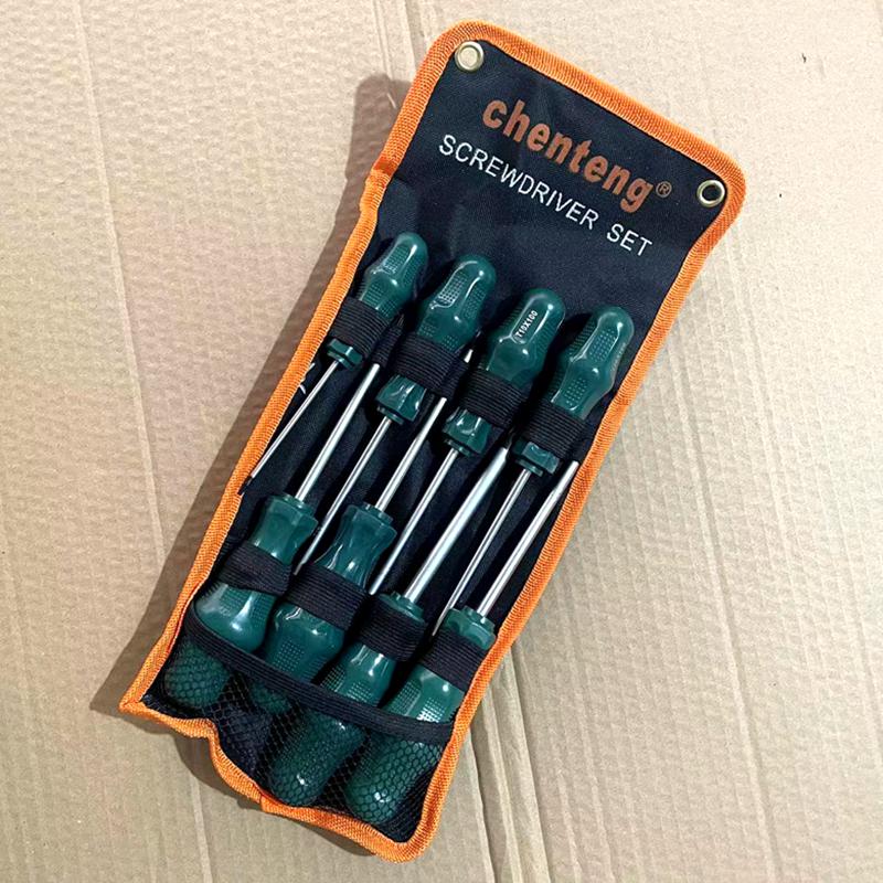 Набор отверток Т-образных с шестилопастным шлицем Torx и крестовым шлицем Pozi