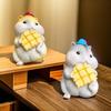 Hamster Eating Cheese Resin Ornaments Fun Relaxation Courtyard Terrace Balcony Decoration Landscaping Layout