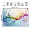 2D Flat Print Music Note Wave Backdrop Bokeh Glitter Background Cloth