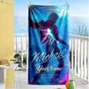 Michael Jackson Customize Text Beach Towel Quick-Dry Soft Microfiber Perfect for Traveling Yoga Camping and Swimming