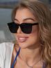 1PC Unisex Square Frame Fashion Glasses in Solid Colors Suitable for Daily Wear Photography And Driving European Style