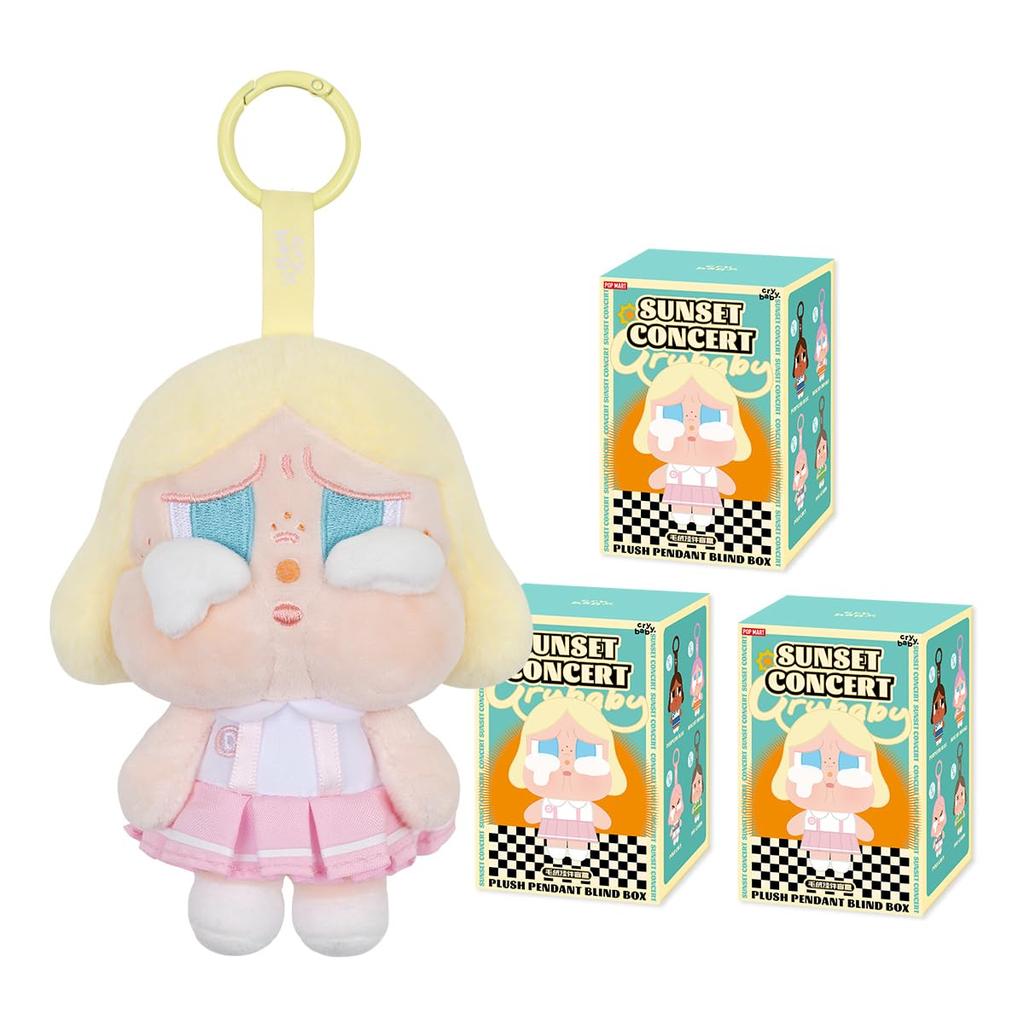 POP MART CRYBABY Sunset Concert Series Plush Pendant Pop Mart Gachapon Blind Box Figure Plastic Model Premium Toy Soft Vinyl Original Character