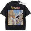 T Shirt Sports T Shirt Short Sleeve T Shirt Multi Color Unisex Pure Cotton Washed Retro Dragon Ball Z Warriors Shenron Print