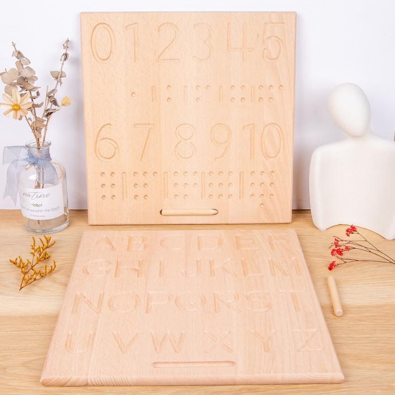 Деревянная азбука и цифры, пазл-доска для дошкольного образования и тренировки почерка