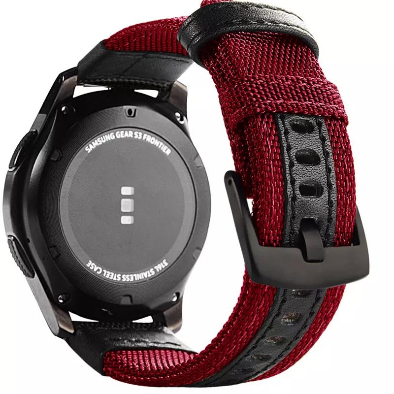 Ремешок для часов Samsung Galaxy Watch Band Gear S3 Frontier Классический нейлон 22 мм 20 мм WatchWoven Нейлоновый ремешок на запястье