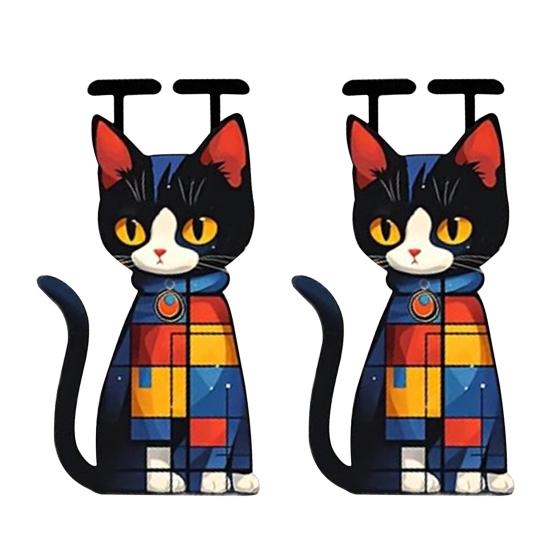 Cute Cat Bookmarks Acrylic Creative Page Marker Reading Companion Cat Bookmark Gift for Bookworms Students Teachers