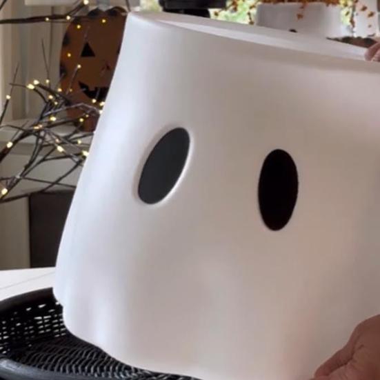 Ведро-призрак из смолы, горшок-призрак, конфетница, ваза для цветов на Хэллоуин, подставка для папоротника для внутреннего и наружного декора сада