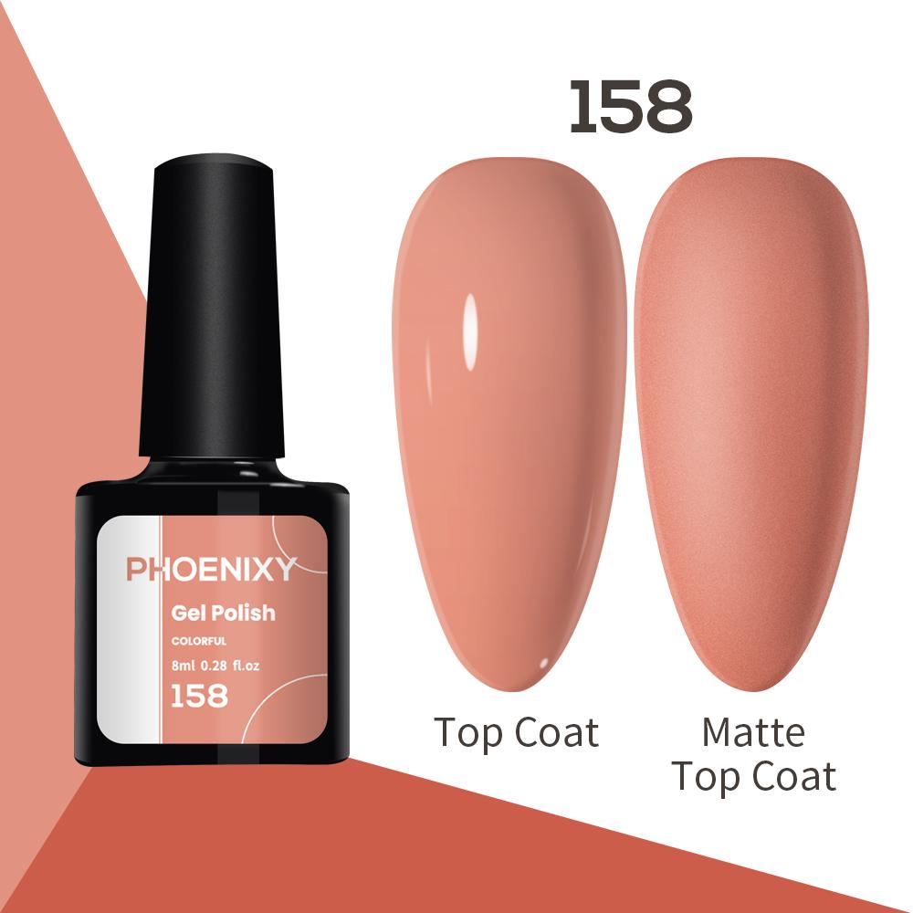 Лак для ногтей PHOENIXY, 8 мл, УФ-светодиодный гибридный лак для дизайна ногтей, гель-лайнер для маникюра, полупостоянная основа, верхнее покрытие, гель с блестками, блестящие цвета, гель