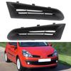 Решетка переднего бампера автомобиля для Renault Clio MK3 2005-2009 Решетка с открытым воздухозаборником для противотуманной фары Крышка фары