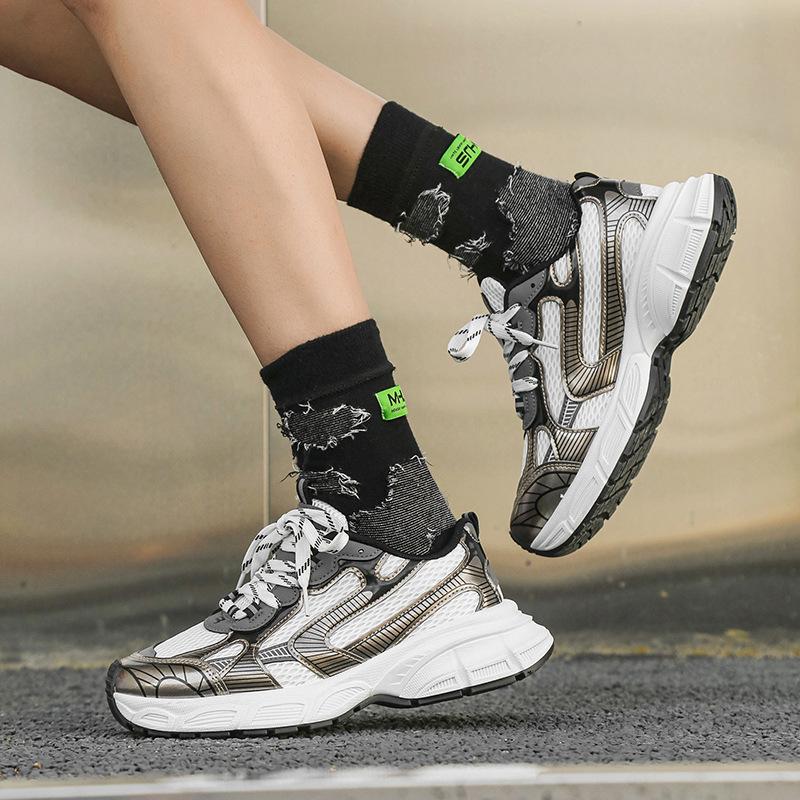 Пара сетчатых дышащих кроссовок для папы, низкие, на толстой подошве, увеличивающие рост, повседневные мужские туфли, спортивные кроссовки для бега YH917 поколение