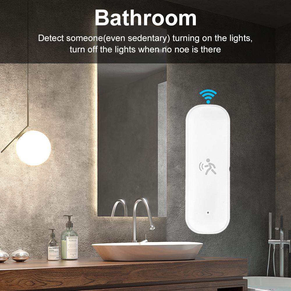 Умный ZigBee PIR-датчик движения Радар Миллиметровые волны Датчик температуры и влажности Безопасность Взломщик Работает с Home Assistant