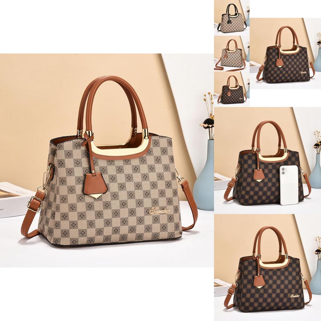 Stylish And Spacious Women's Tote Bag In Coffee And Earthy Yellow For Daily Use