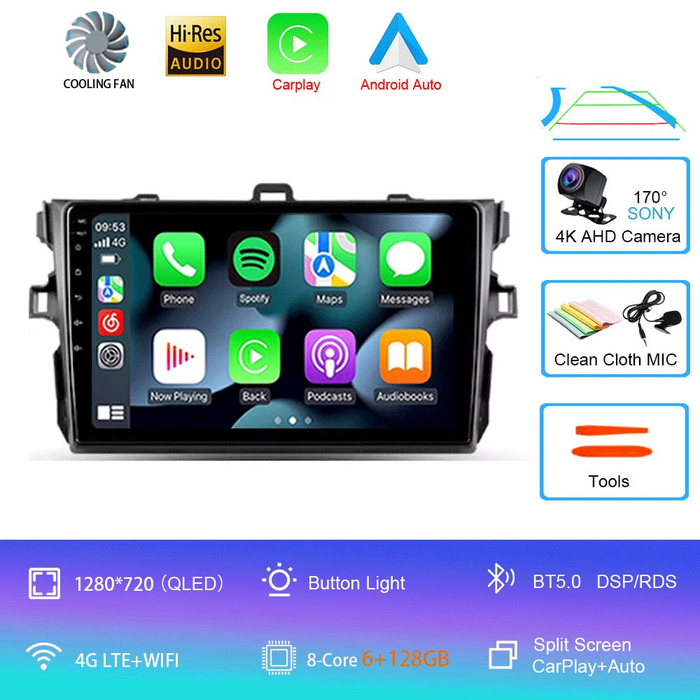 Android 14 Автомобильное радио для Toyota Corolla 10 E140 E150 2006 - 2013 Мультимедиа Видео Плеер Навигация Стерео GPS Нет 2din 2 din d