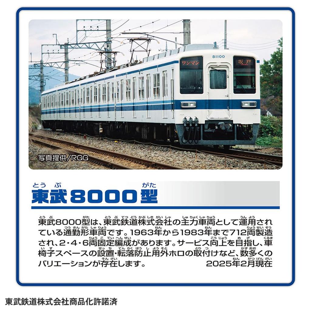 Takara Tomy Plarail Tobu 8000 Series Train Toy 3 and S-61 (Ages up)