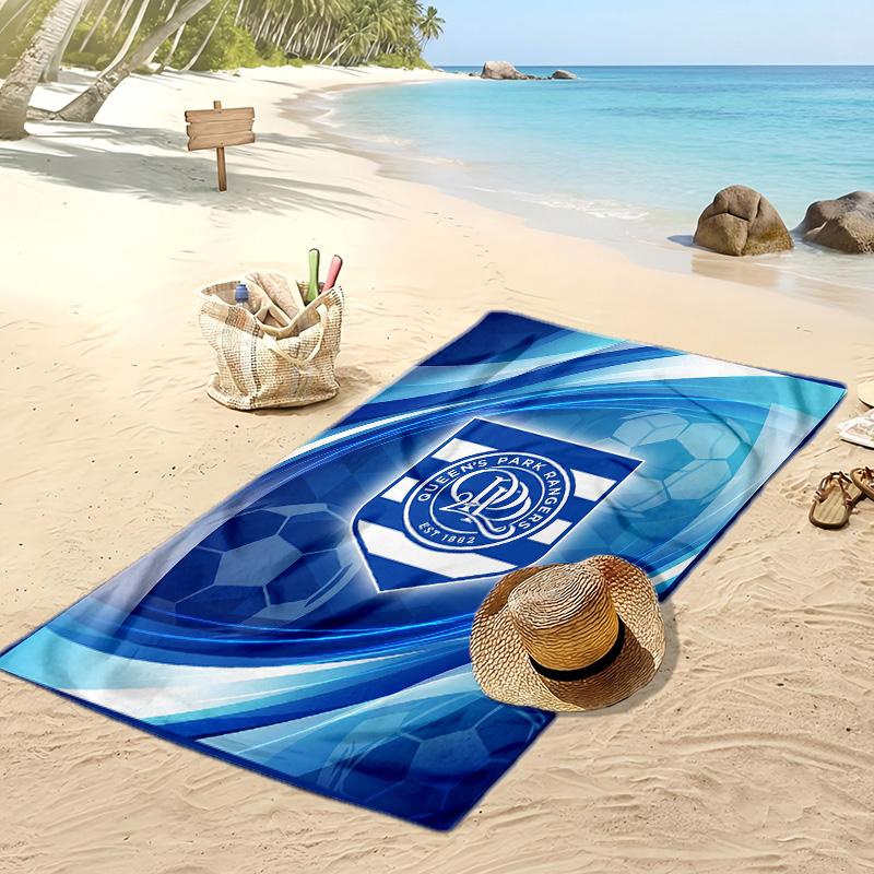 Queens Park Rangers Football Print Beach Towel, Large Soft Quick Dry Towel for Beach Camping Swimming