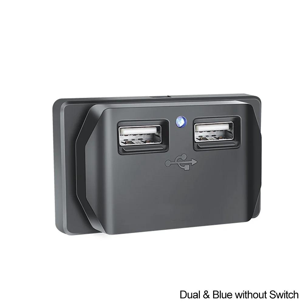 Автомобильное зарядное устройство QC 3.0 USB PD Type C, быстрое зарядное устройство 12 В-24 В с переключателем, светодиодная розетка, быстрая зарядка для мотоцикла, автофургона, Boa