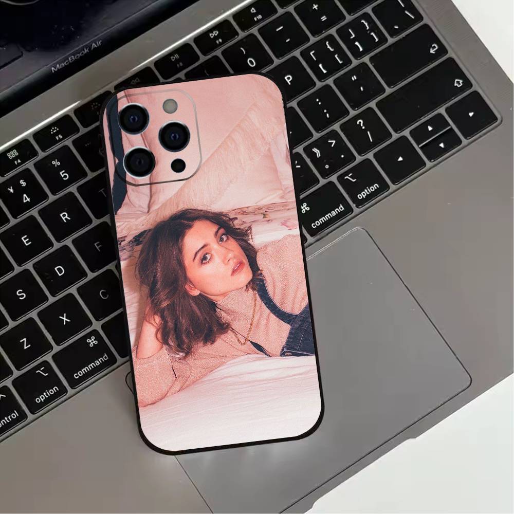 Actress Natalia Dyer Phone Case For iPhone 17,16,15,14,13,12,11 Plus,Pro Max,XS,Soft Silicone Black Cover