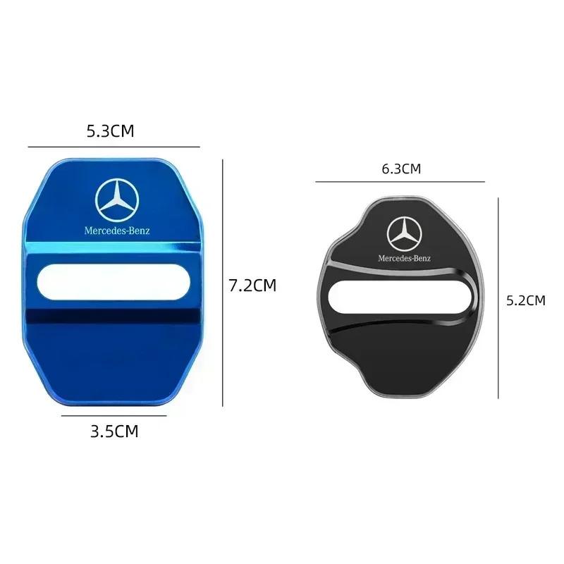 BTP5   4PCS Car Door Lock cover Protect Buckle Cover Latch Stop Anti Rust Car Accessories For Mercedes Benz W211 W210 W213 W203 W205