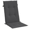 High Back Chair Cushions 2 Pcs. Melange Anthracite 120x50x4 cm Fabric