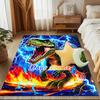 1PC Custom Name Dinosaur Power Theme Floor Mat Ideal for Living Room, Game Rooms, Office, Bedroom Floor Mat Playful Design